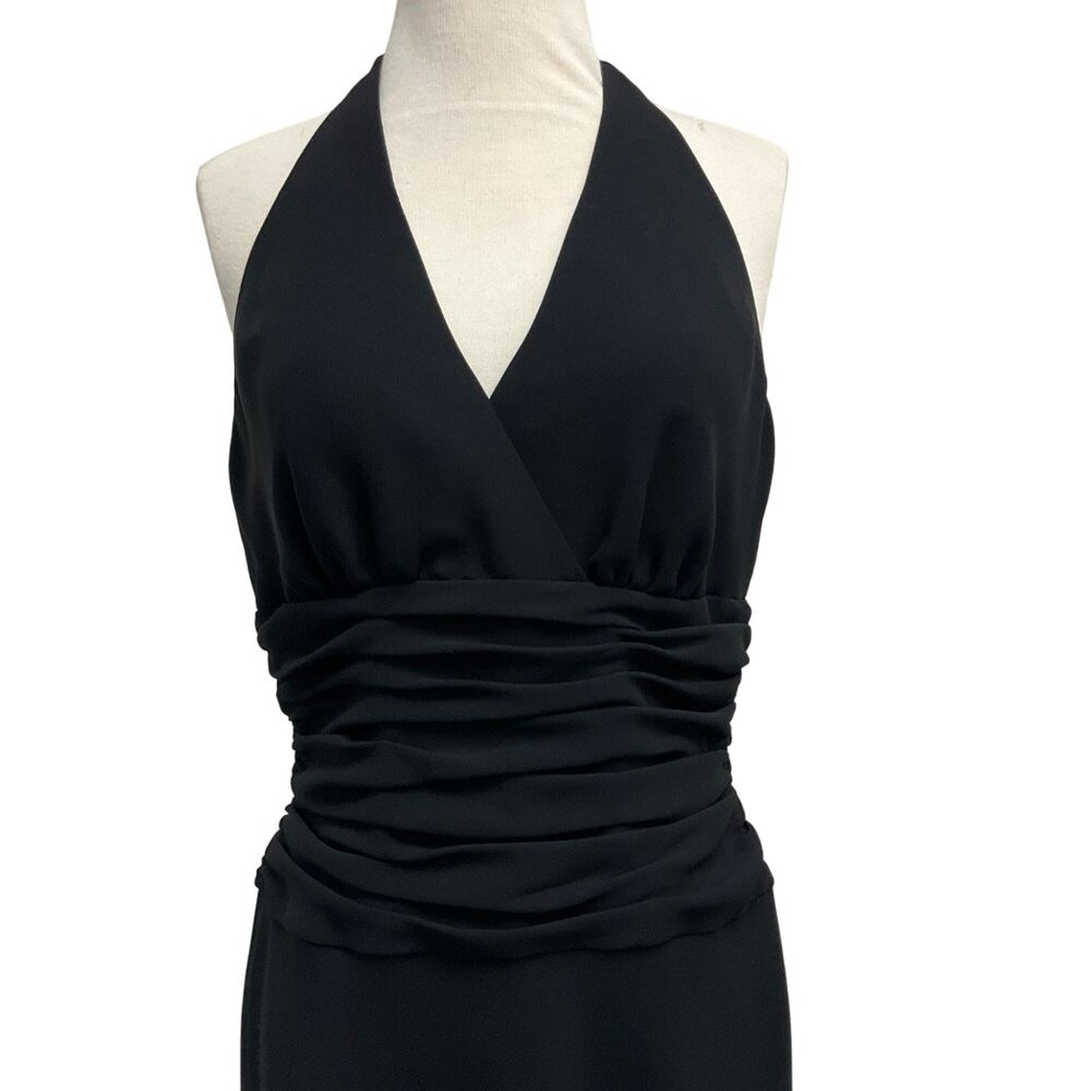 Jones Wear Black Halter Backless Knee Length Womens Size 10 Dress LBD Formal - Picture 4 of 14